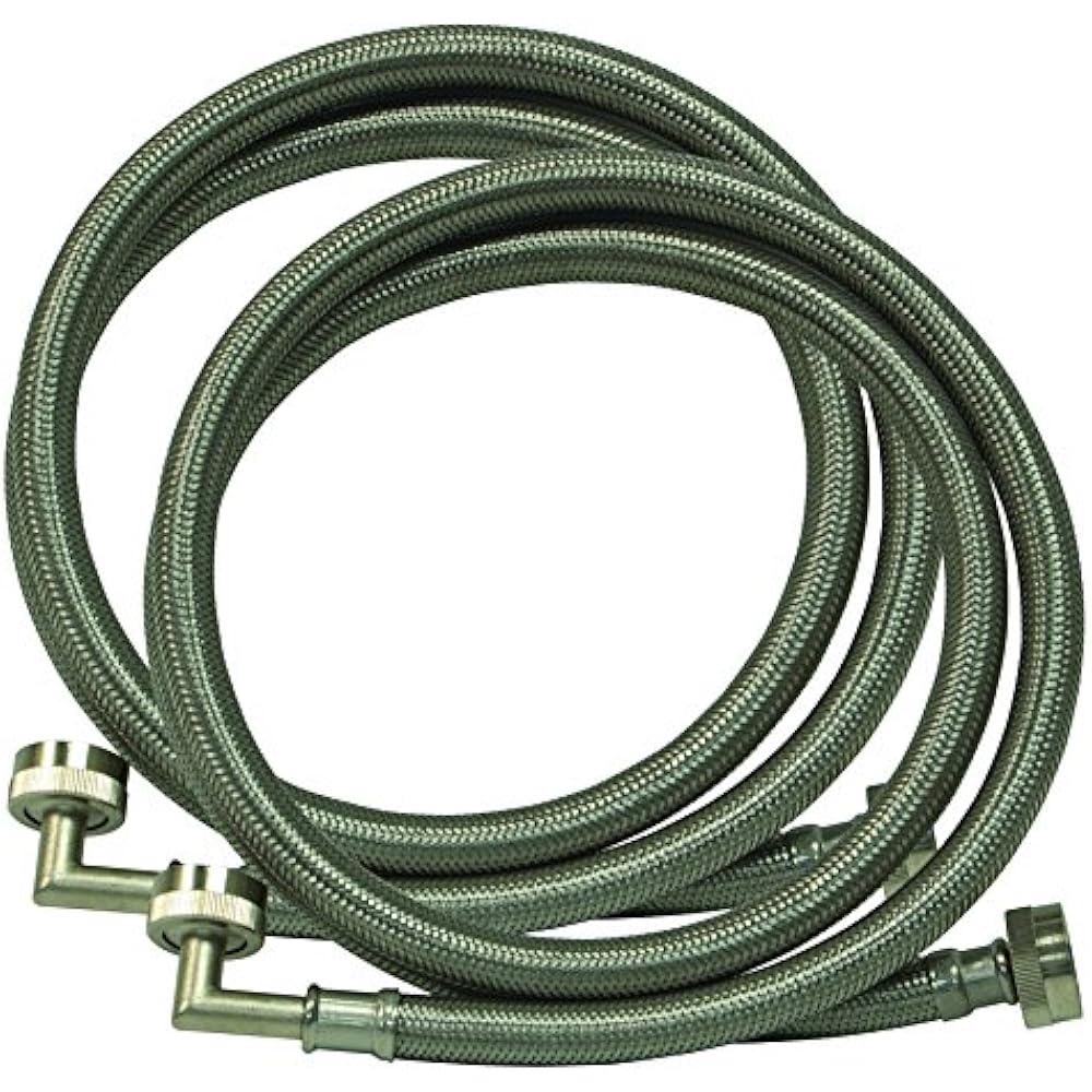 48377 Braided Stainless Steel Washing Machine Hose With 90Degree Elbow