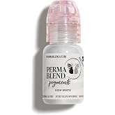 Perma Blend Permanent Makeup for Color Matching, Used for All Permanent Makeup Procedures, Professional Cosmetic Pigment - High White, 0.5 oz