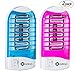 Bug Zapper Mosquito Killer Lamp, Electronic Insect Killer, Eliminates Flying Pests,Mosquito Trap, Night Lamp-2 Pack (Red & Blue)