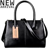 Jack&Chris Real Leather Designer Handbags Ladies Briefcase Satchel Tote Bag for Women, HXB488