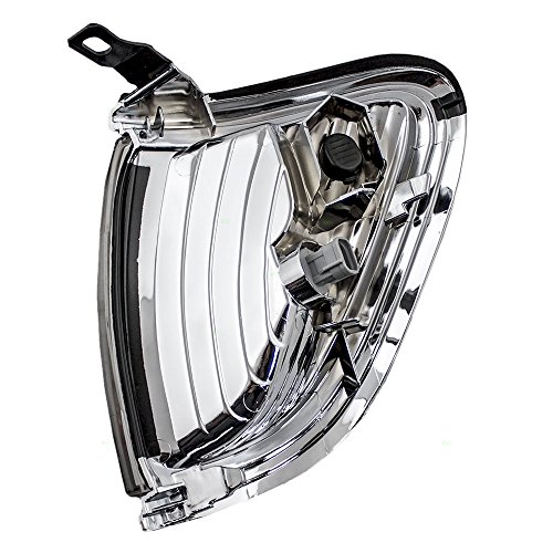 Passengers Park Signal Corner Marker Light Lamp with Chrome Trim Replacement for Toyota Pickup Truck 8161004080