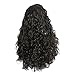 Preferred Hair Black Curly Wig Preplucked Hairline Synthetic Lace Front Wigs for Women