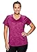 RBX Active Women's Plus Size Printed Short Sleeve Workout V-Neck Magenta 2X