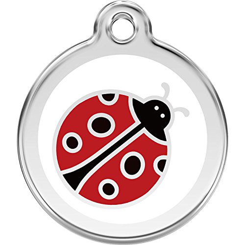 Red Dingo Personalized Ladybug Pet ID Dog Tag (Small)