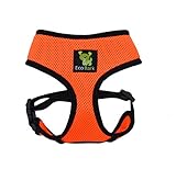 The Original EcoBark Maximum Comfort & Control Dog Harness 18-27 lbs; No Pull & No Choke Design, Luxurious Padded Vest, Eco-Friendly, For Puppies and Dogs (Large, Orange)