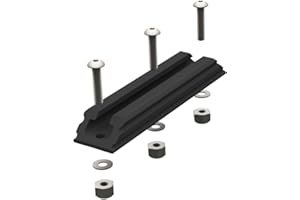 YakAttack GTSL90 GearTrac – 4" Black | 0.9" Wide Kayak Track Mount Rail for Accessories | Polymer Surface Mount with Stainless Hardware | Yak Attack Made in USA