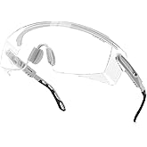 UKNOW Safety Glasses Over Eyeglasses, Anti Fog Safety Goggles ANSI Z87.1, Adjustable Protective Eyewear
