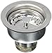 Highcraft 9753 Kitchen Sink (3-1/2 Inch) Stainless Steel Drain Assembly with Strainer Basket and Rubber Stopper Long Extended Shank (3-3/4 Inch)