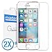 iPhone SE Screen Protector, Maxboost iPhone SE 5S 5 5C Glass Screen Protector [Tempered Glass] 0.2mm Ballistics Glass and work with Most Protective Case - Clear 2 Pack
