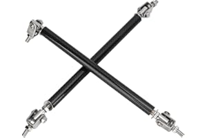 Aramox 2Pcs 15cm Front Bumper Lip Splitter Struts Rods Support Bars Adjustable Carbon Fiber Bumper Lip Splitter Diffuser Stru