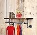 Wendy JINGQI DIY Industrial Pipe Shelves Wall Mounted,Clothing Rack Rustic Floating Wall Shelf with Metal Pipe Frame,Multi-Purpose Use (100CM)