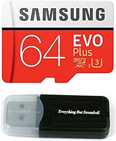 64GB Samsung Micro Plus SD XC Class 10 UHS-3 Memory Card for Samsung Galaxy Note 8, S8 Active, J7 Max, J3 Prime E5 A3 V E7 A5 Edge 4 S Duos 3 Cell Phones with Everything But Stromboli Card Reader