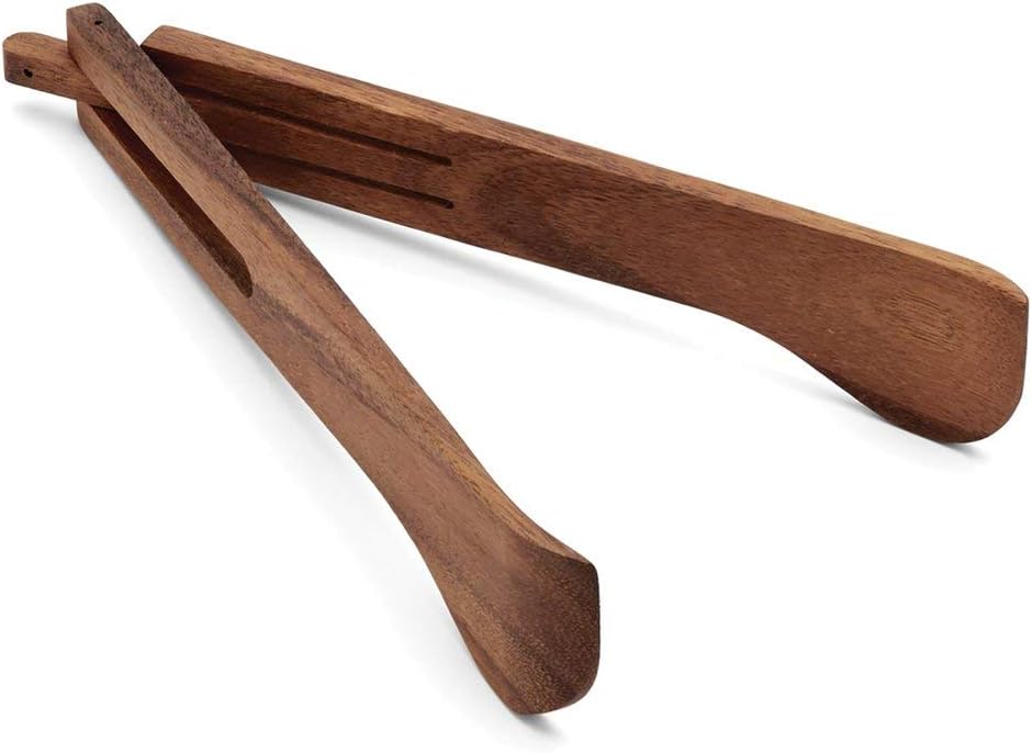 Ironwood Gourmet 28203 Wood, Spring Salad Tongs Amazon.co.uk Kitchen
