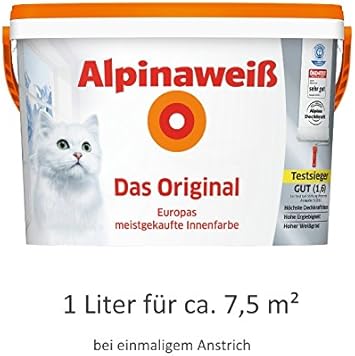 Alpinaweiss The Original 10 Litres White Wall Paint Maximum Coverage On The First Coat Amazon De Baumarkt