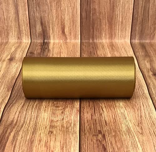 3m x Gold Polyester Satin Ribbon – 10cm Wide - Grand Openings, Sashes, Table Runners, Hampers