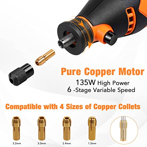 Vastar Power Rotary Tool Kit, Mini Rechargeable Engraver Tool with 211