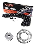 1989-2004 Yamaha Warrior 350 YFM350X Chain and Sprocket Kit Heavy Duty Black