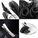 Valdler Elegant Women Lady Girls Feather Net and Veil Fascinator Hair Clip Hat Hair Accessories Clip (Black)