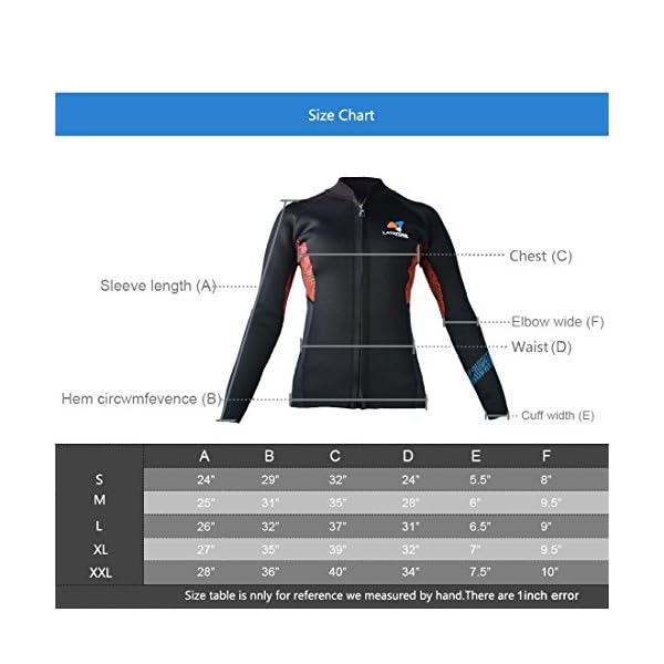 Layatone-Wetsuits-Jacket-2mm-Neoprene-Long-Sleeve-Wetsuit-Top