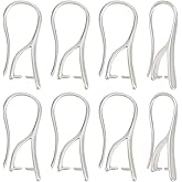 Beebeecraft 1 Box 30Pcs Earring Hooks with Pinch Bails Platinum Plated Brass Silver Pendant Clasp Earring Hooks Ear Wires Findings Earwire for DIY Jewelry Making Beads