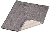 Regence Home Micro Fiber Pile Late by Back Bath Rug, 17 by 23-Inch, Smoke