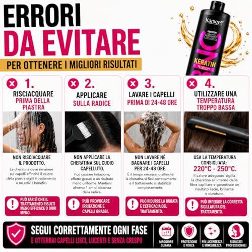 Karseell MACA CARE SYSTEM Keratin Smoothing Formaldehyde-Free Professional Brazilian Treatment 20 Weeks Collagen Biotin Argan Oil Moisturizing Anti-Frizz Dry Damaged Hair