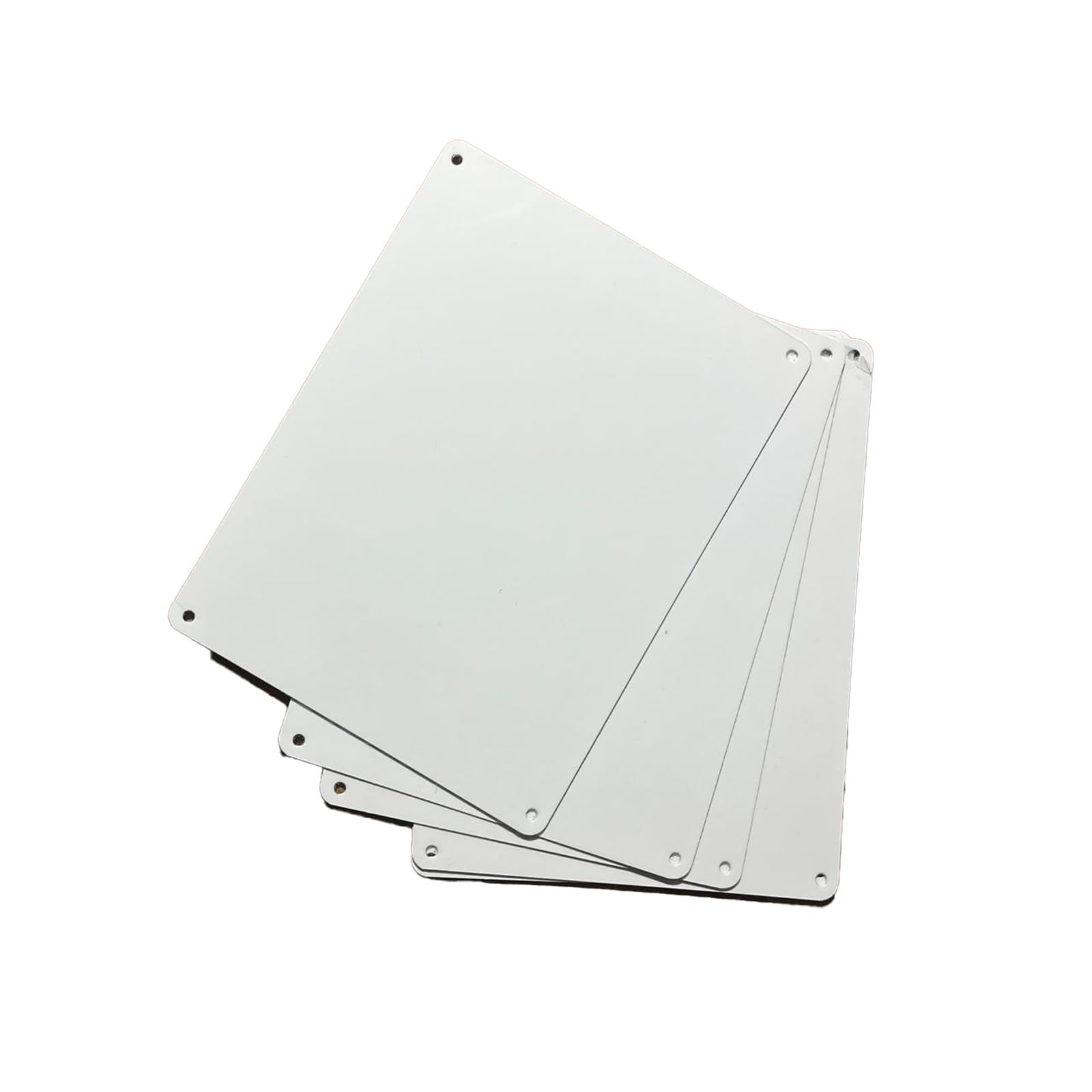 White Sublimation Metal A5 (8" x 6") Round Corners 4 pre dilled Holes. Blanks (20)