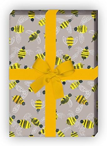 Kartenkaufrausch Handgemaltes Bienen Geschenkpapier Set 4 Bogen Dekorpapier Mit Fleissige Und Honig Liebhaber Grau Fur Schone Geschenk Verpackung Musterpapier Zum Basteln 32 X 48cm Amazon De Burobedarf Schreibwaren kartenkaufrausch handgemaltes bienen geschenkpapier set 4 bogen dekorpapier mit fleissige und honig liebhaber grau fur schone geschenk verpackung