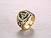 Stainless Steel Gold Plated Vintage Freemason Symbol Masonic Rings Bands for Men, Size 9