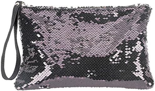 MLINDA Sequins Bag Magic Reversible Fashion Glitter Bag Party Evening Sequins Handbag Cosmetic Bag