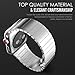 MoKo Band for Apple Watch Series 3 Bands, Stainless Steel Replacement Band Wrist Strap with Butterfly Buckle Clasp for iWatch 42mm 2017 Series 3 / 2 / 1 - Silver (Not Fit iWatch 38mm)