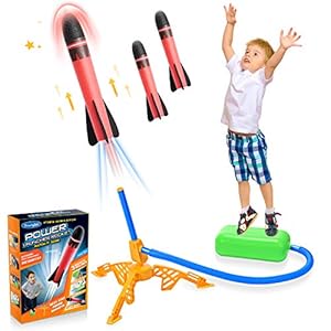 Dreamingbox Stomp Foam Rocket Toy Rockets for Kids Outdoor Toys Garden Toys for Kids