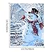 Antiniska DIY Paint by Numbers for Adults Kids DIY Painting Paint by Numbers Christmas Acrylic Paint by Numbers Painting Kit Christmas Snowman Bedroom Living Room Decoration for Home Wall Decor