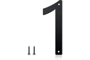 SANSHAOYE 4 Inch House Numbers and Metal Letters for Outdoor Signs, House Numbers for Outside, Aluminum Address Letters and Numbers for Door, Mailbox, Garden, Perfect for Home or Office (Number 1)