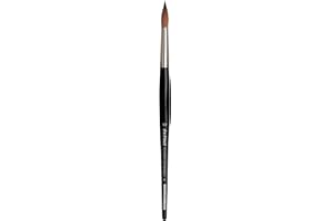 DA VINCI BRUSHES da Vinci Watercolor Series 36 Paint Brush, Round Russian Red Sable with Black Handle, Size 12