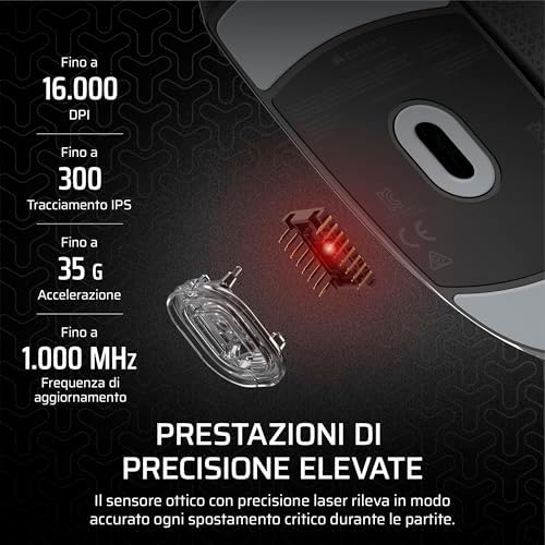 M55 Mouse da Gioco FPS Leggero e Cablato – Nero