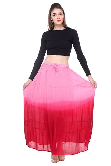 Black top and pink long skirt Clearance