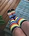 A-Swift Compression Socks for Women and Men - Rainbow Stripes, Small