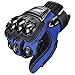 ILM Alloy Steel Bicycle Motorcycle Motorbike Powersports Racing Gloves Touchscreen (L, Blue) Model 10C