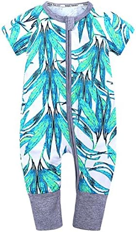 Ankola Newborn Jumpsuit,Baby Cotton Romper Colorful Print Pajamas Sleepwear Short Sleeve Jumpsuit Newborn Summer Outfits
