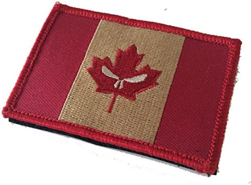 Embroidered Punisher Canada Flag Military Patch