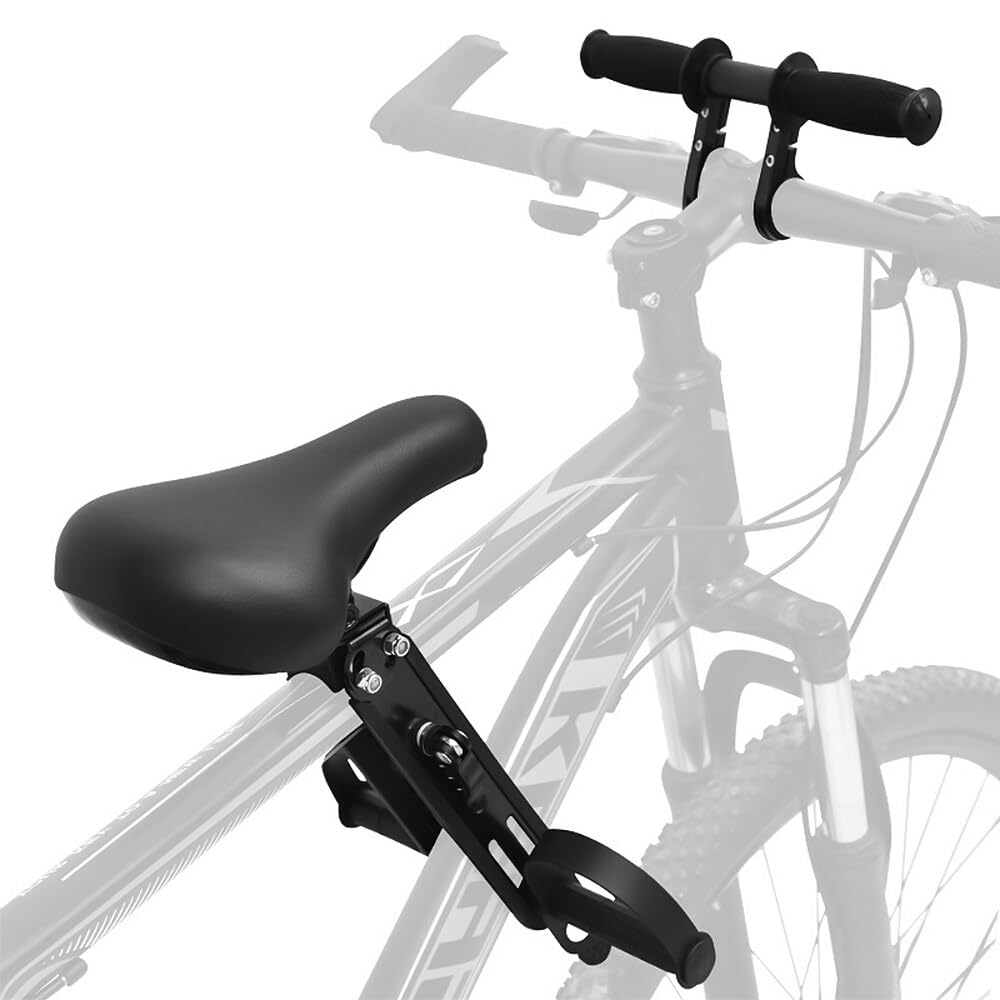 TGKYK Child Bike Seat Attachment, Kids Bike Seat with Handlebar Attachment, Front Mounted Bike Seat for Kids Bike, Detachable Toddler Bike Seat for Children Aged 2-5 Years (Up to 48 Pound)