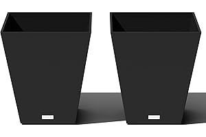 Veradek Pure Series Nobleton Plastic Planter - Large Pots for Indoor or Outdoor Porch/Patio | Durable All-Weather Use with Drainage Holes | Modern Planter Décor for Flowers, Shrubs, Trees