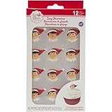 Wilton 710-8552 12 Count Elf on The Shelf Royal Icing Decorations