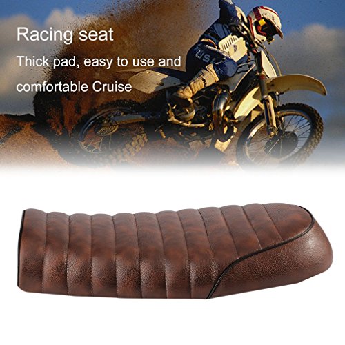 Universal Cafe Racer Seat Made of Waterproof Leather Padded with Sponge Universal for Honda CG Series Motorcycle