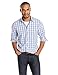 Goodthreads Men's Standard-Fit Long-Sleeve Gingham Poplin Shirt, Blue/Grey, Large