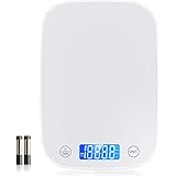 Nicewell Food Scale, 22lb/10kg White Kitchen Scale for Baking Cooking, Weighs in Grams and Ounce with 0.1oz/1g Resolution, Sl