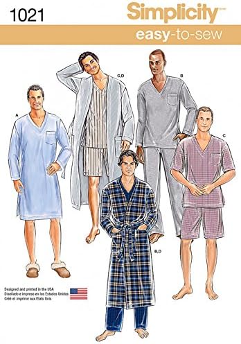 Simplicite Pour Homme Patron De Couture Facile 1021 Pyjama Et Robe De Chambre Amazon Ca Maison Et Cuisine