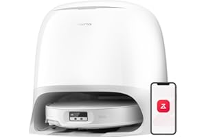 roborock Qrevo CurvX Robot Vacuum and Mop, 22,000Pa Suction, 3.14’’ Ultra Slim, Zero-Tangling Design, Reactive AI Obstacle Recognition, AdaptiLift Chassis, Auto Hot Water Mop Washing & Drying