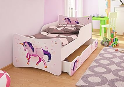 Best For Kids Kinderbett mit Schaummatratze TÜV Zertifiziert 90x160 - MIT SCHUBLADE